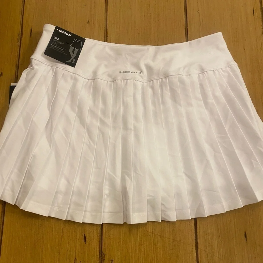 HEAD women’s pleated white tennis skort skirt new size large